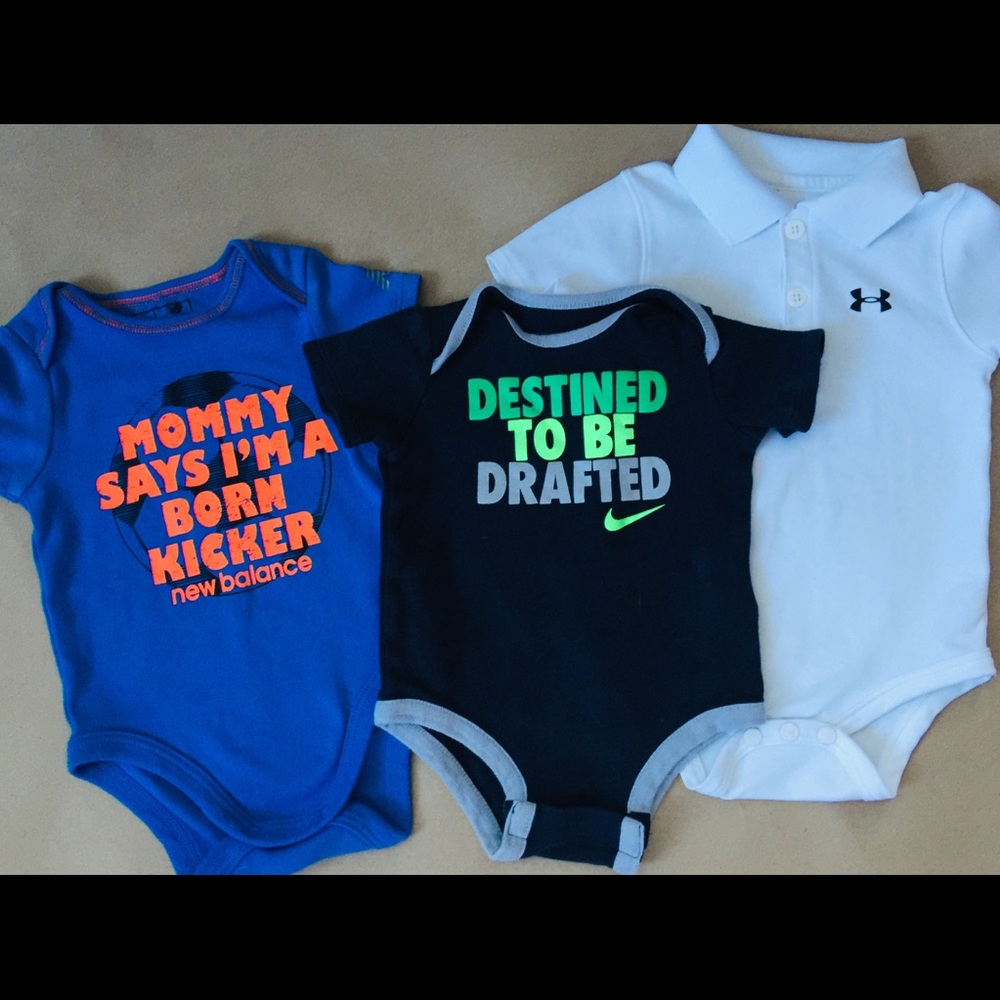 Infant Sport onesies bundle 0-9 months